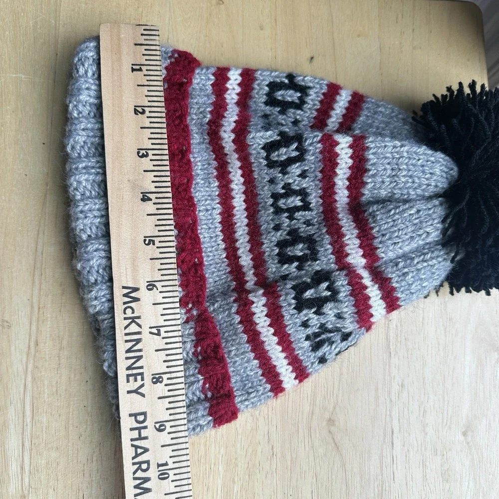 FAZL Handmade Himalayan Hat Beanie Uttar North Gray Black Red Unisex Adult‎